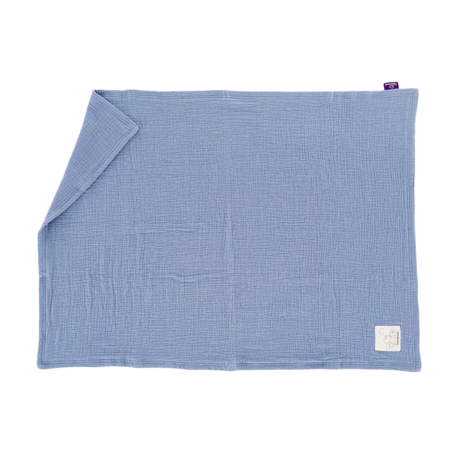 Träumeland Light Blue Muslin Baby Blanket 75 x 100 cm - Soft & Cozy