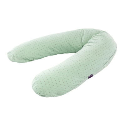 Cuscino per allattamento Träumeland in cotone Twister verde