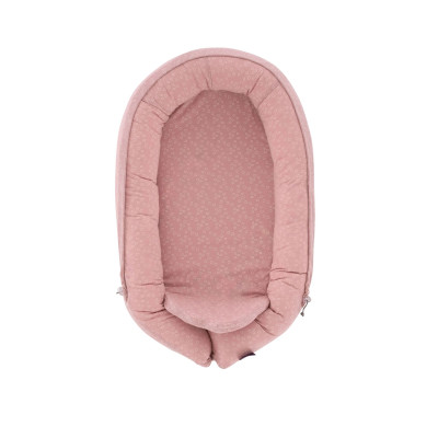 Träumeland baby nest "Home" Premium Kreise rose