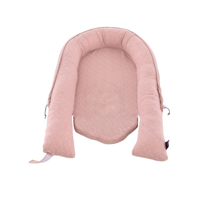 Träumeland Babynest "Home" Premium Kreise rose