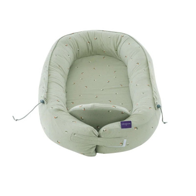 Träumeland baby nest "Home" Premium Fiore green