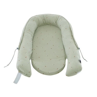 Träumeland baby nest "Home" Premium Fiore green