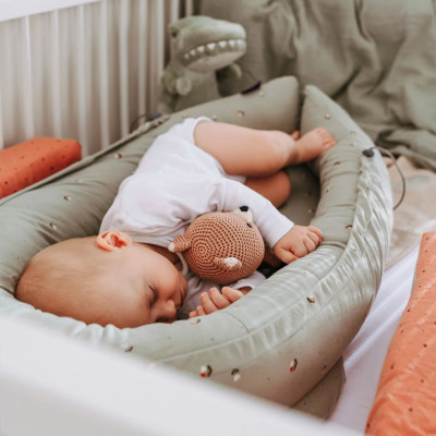 Träumeland Babynest "Home" Premium Fiore grün