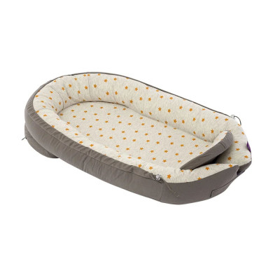 Träumeland baby nest "Home" Premium Sternentraum yellow