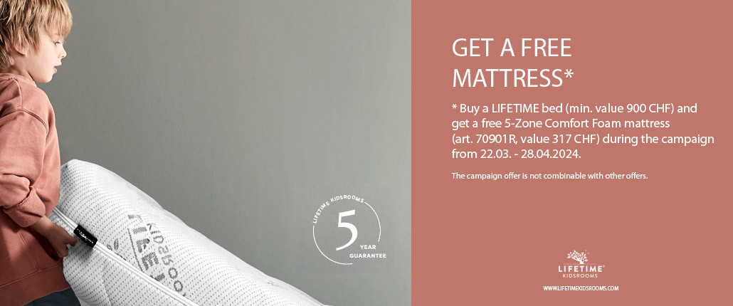 Lifetime - Free Mattress - Campaign 2024 - Period: 22.03. - 28.02.2024