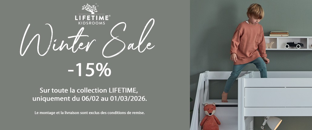 Promotion Lifetime Winter Sale - 15 % sur toute la collection LIFETIME, uniquement du 06/02 au 01/03/2026
