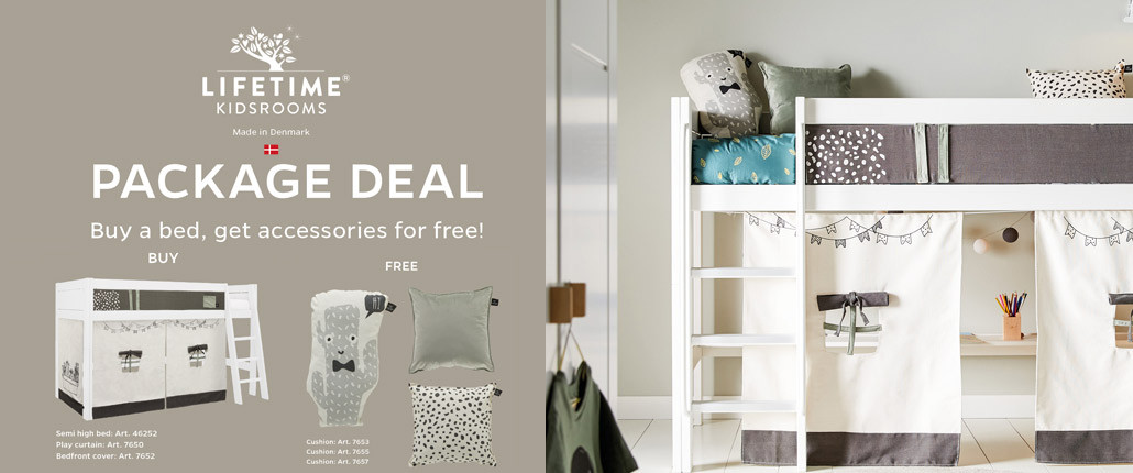 Lifetime Kidsromms Package Deal ACTION - Buy a bed and get accessories for free!